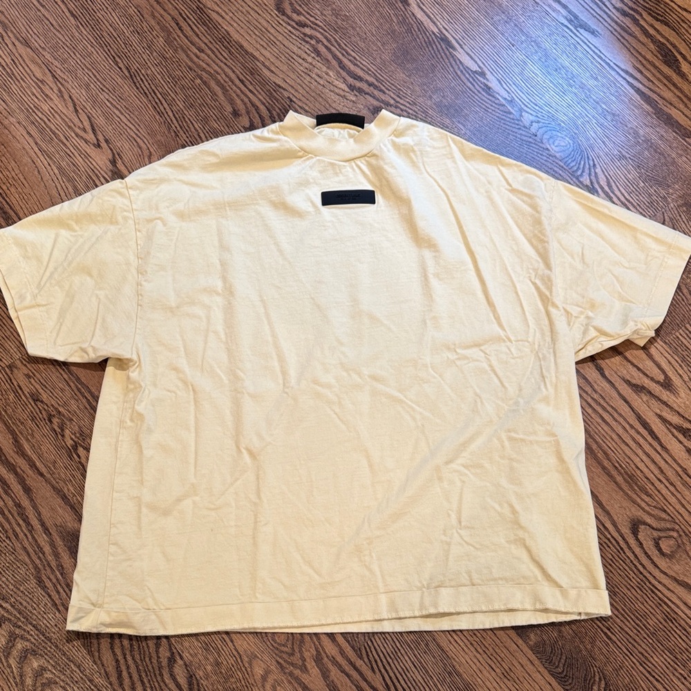 Essentials Men's Light Yellow T-Shirt